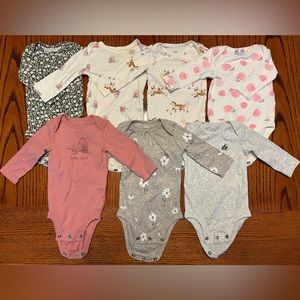Assortment of 7 Baby Onesies size 0-3 months